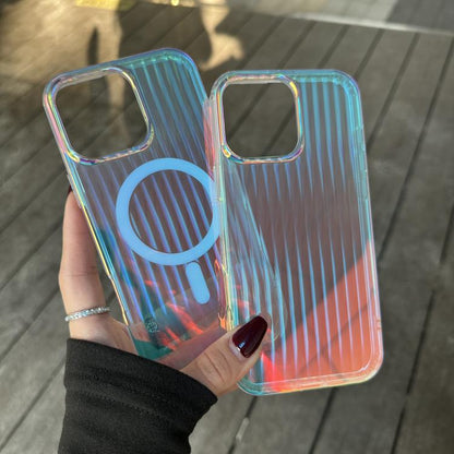 Transparent Stripy Mag Safe Cases